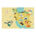 IRAN // Poster Map A4